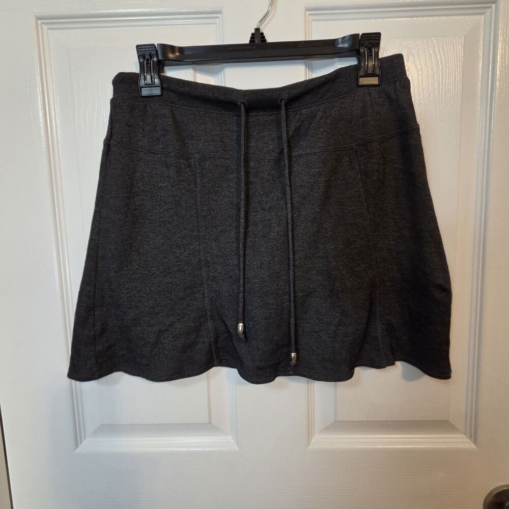 Green Tea Heather Black Stretch Knit Skort Women's Size Small